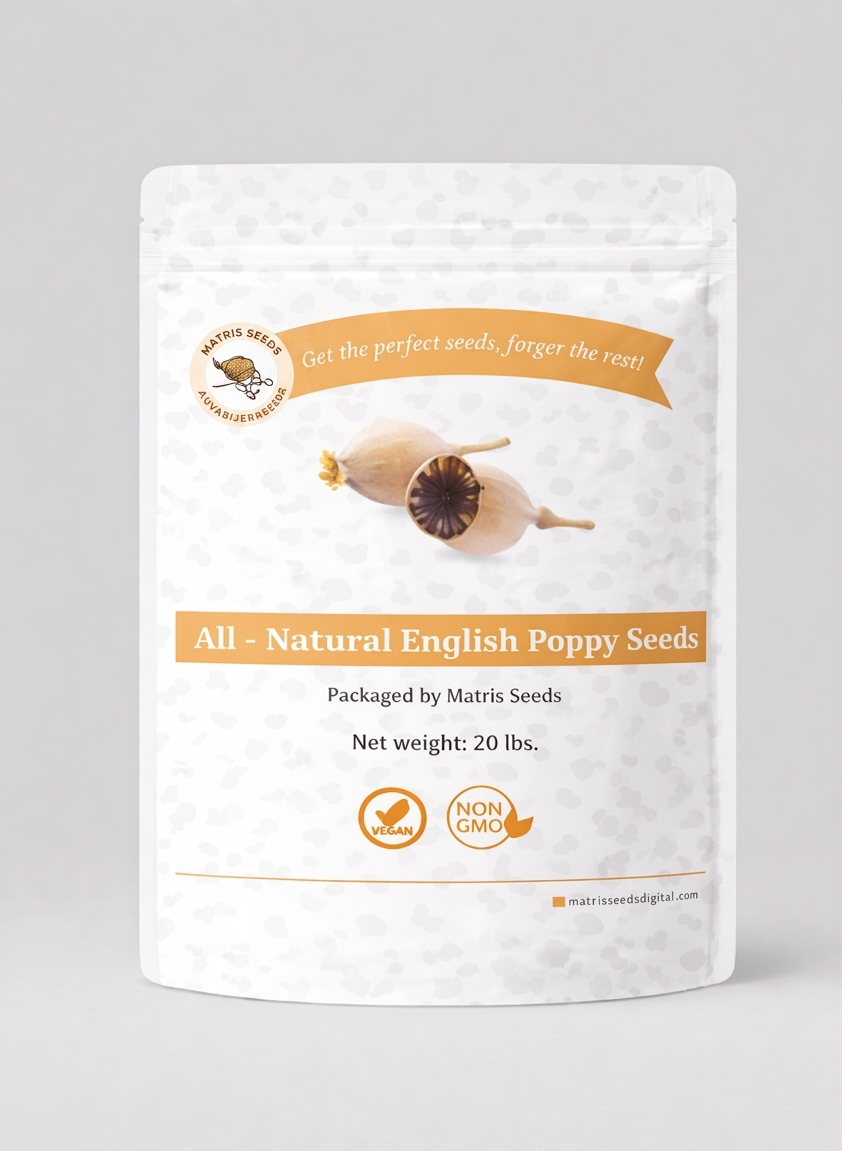 20lbs UK (English) Poppy seeds. Raw, unprocessed, untreated, bulk poppy seeds 